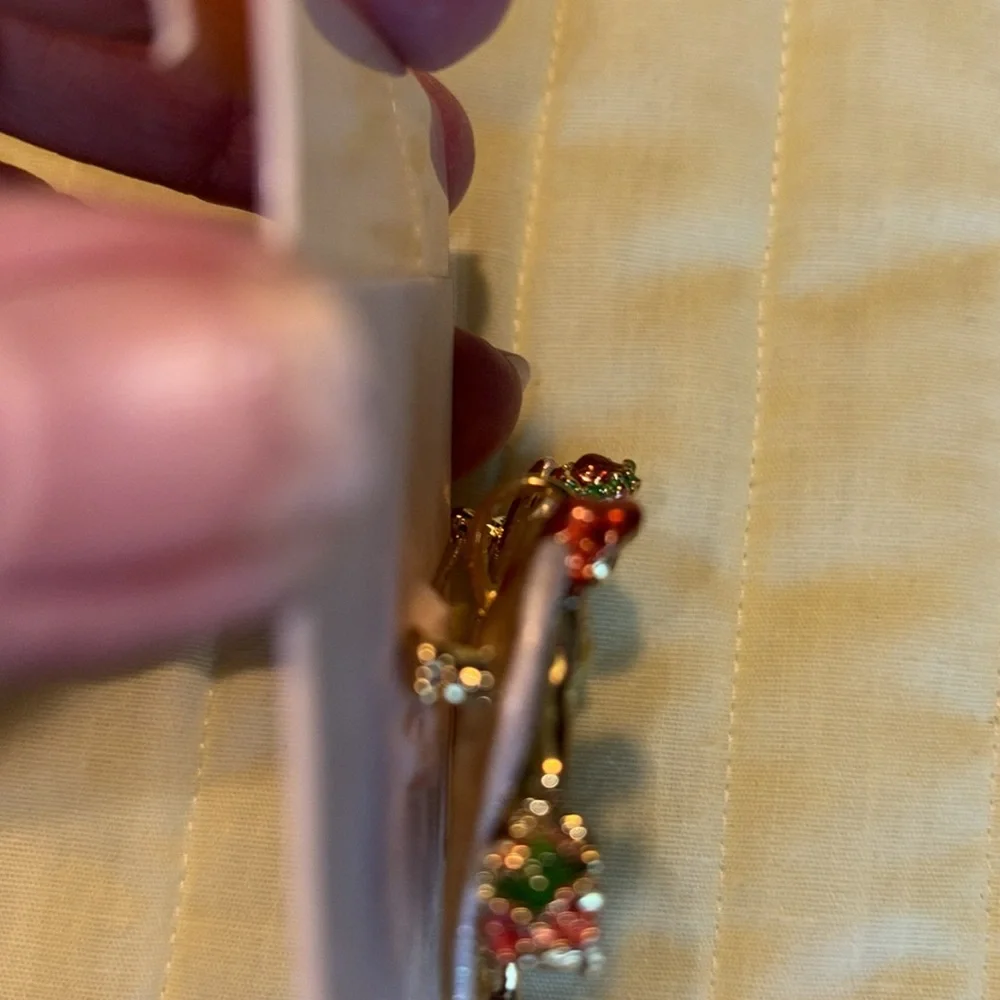 NWOT KIRK’S FOLLY 3 angels w/enamel & glitter gt pin/pendant  $55 - Picture 10 of 10